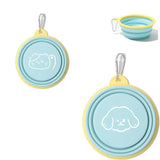 Collapsible Dog Bowl with Carabiner, Portable Silicone Travel Bowl