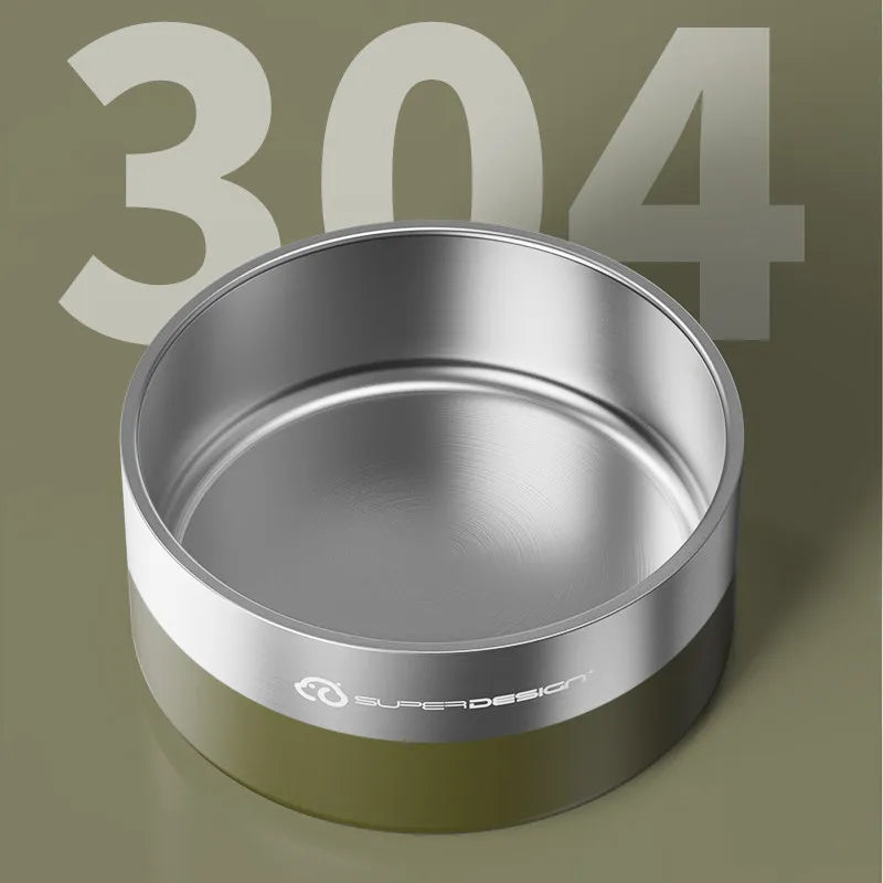 Insulated Stainless Steel Dog Bowl with Non-Slip Base