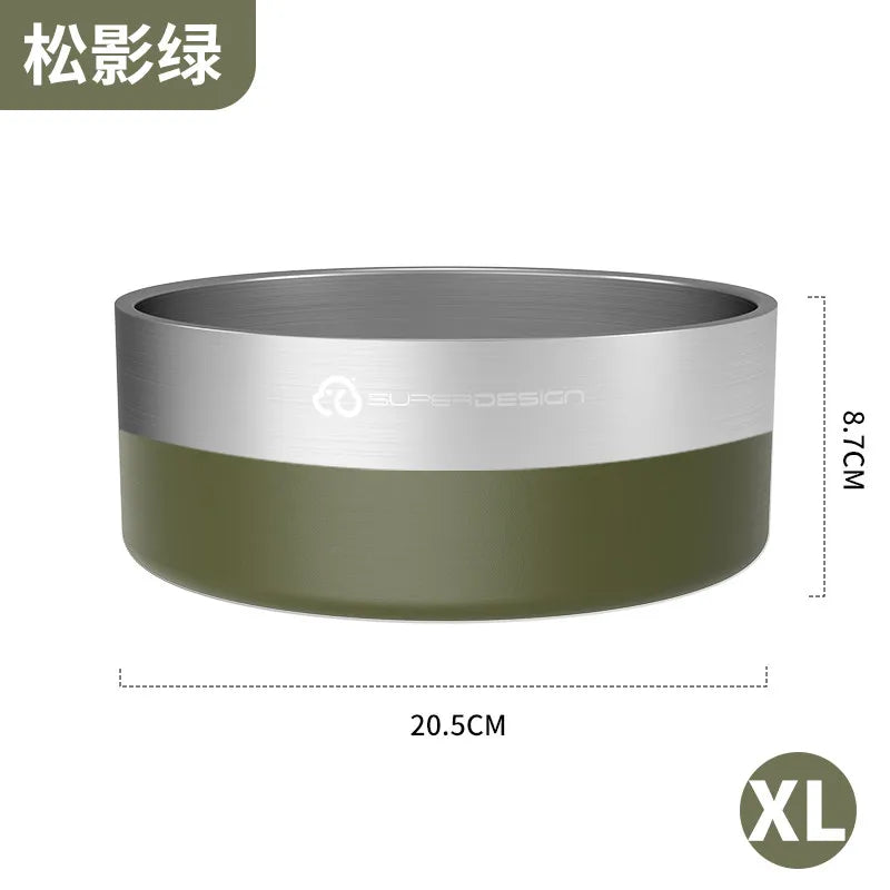 Insulated Stainless Steel Dog Bowl with Non-Slip Base