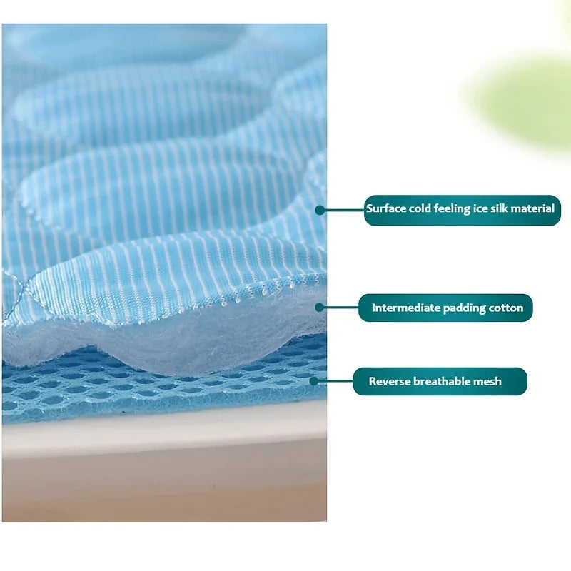 Dog Cooling Mat, Washable Ice Silk Pad for Summer, 5 Sizes