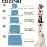Dog Cooling Mat, Washable Ice Silk Pad for Summer, 5 Sizes