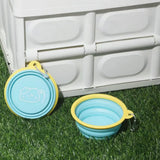 Collapsible Dog Bowl with Carabiner, Portable Silicone Travel Bowl