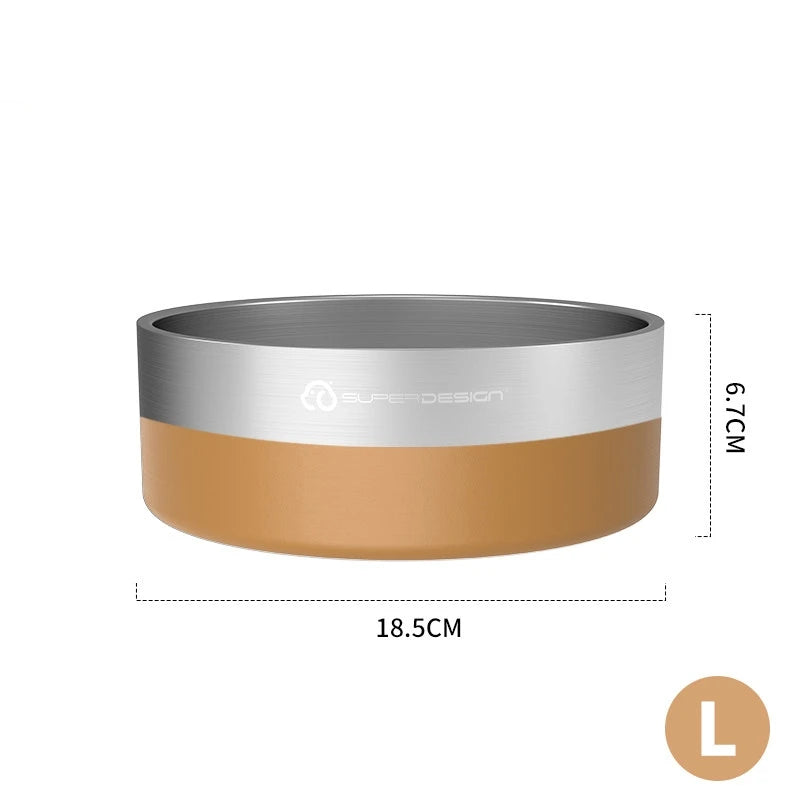 Insulated Stainless Steel Dog Bowl with Non-Slip Base