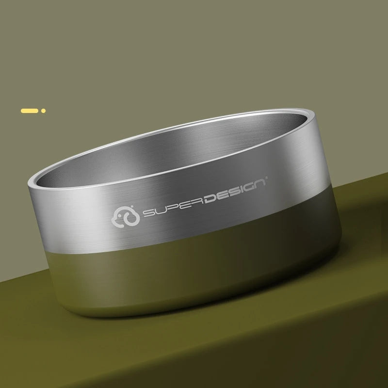 Insulated Stainless Steel Dog Bowl with Non-Slip Base