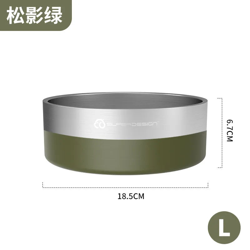 Insulated Stainless Steel Dog Bowl with Non-Slip Base