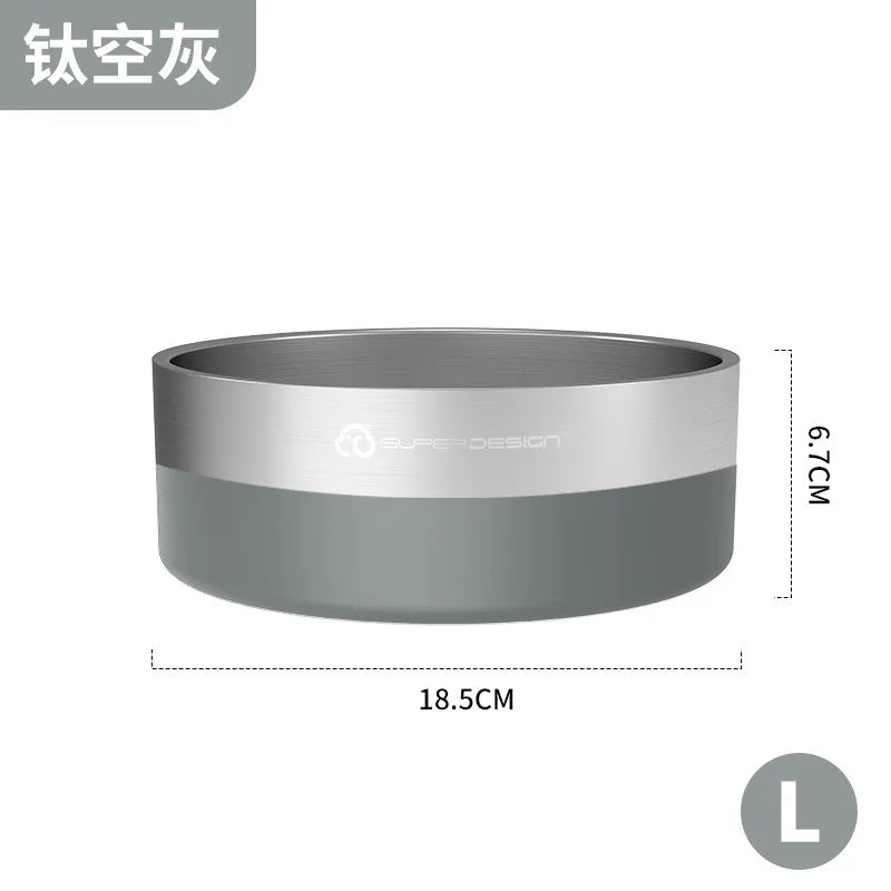 Insulated Stainless Steel Dog Bowl with Non-Slip Base
