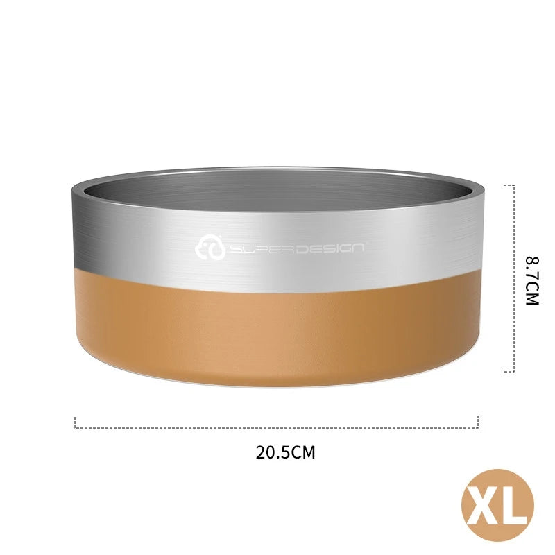 Insulated Stainless Steel Dog Bowl with Non-Slip Base