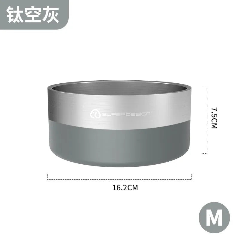 Insulated Stainless Steel Dog Bowl with Non-Slip Base