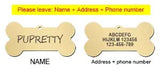 Personalized Dog ID Tag, Engraved Stainless Steel Bone
