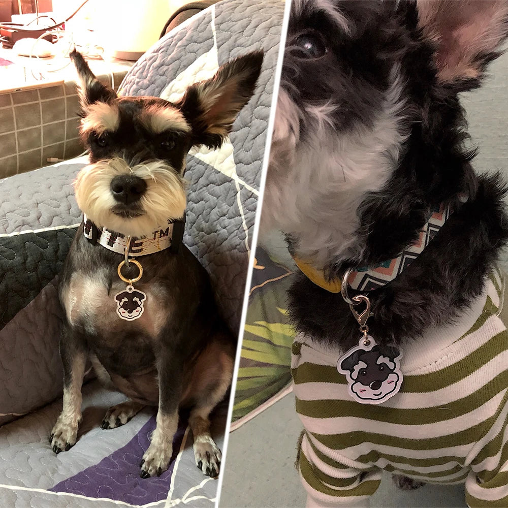Personalized Dog ID Tag with Breed Icon, Custom Acrylic Tag