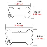 Personalized Dog ID Tag, Engraved Stainless Steel Bone