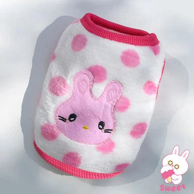 Rainbow Striped Dog Vest with Caterpillar Design for Small Dogs