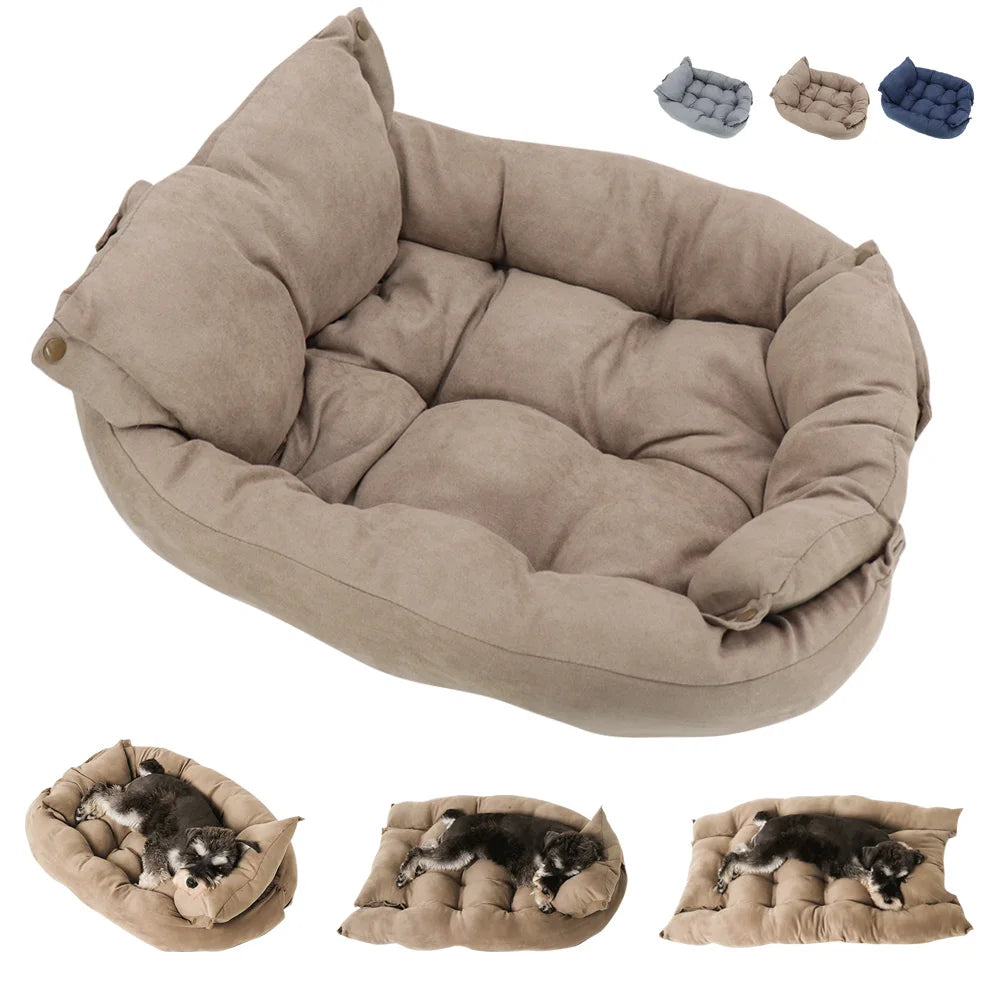 3-in-1 Convertible Dog Bed, Sofa and Mat for Small Dogs and Cats