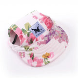 Canvas Dog Baseball Hat with Ear Holes, Adjustable Cap S to XL