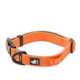 Reflective Padded Dog Collar with Aluminum D-Ring, S-L