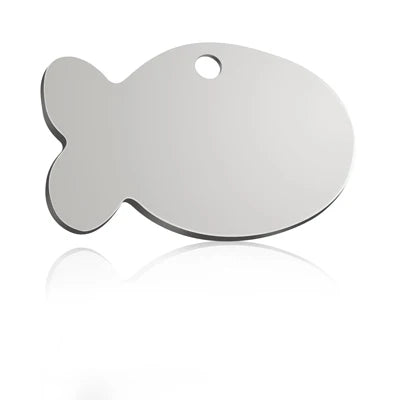 Personalized Bone Shaped Dog Tag, Engraved Stainless Steel