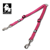 Double Dog Leash Coupler for Two Dogs, No Tangle Reflective Nylon