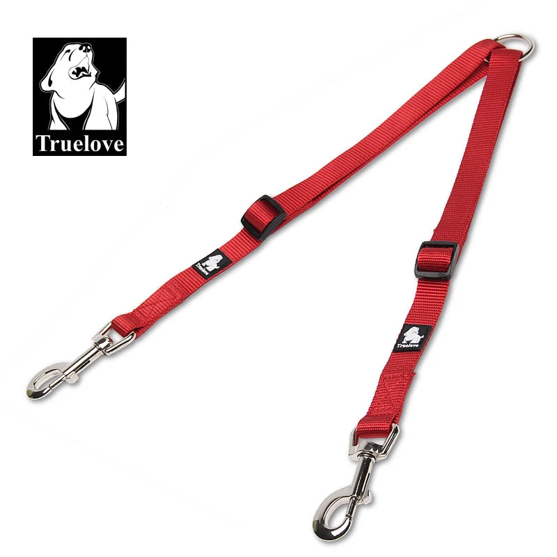 Double Dog Leash Coupler for Two Dogs, No Tangle Reflective Nylon