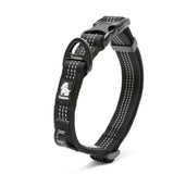 Reflective Padded Dog Collar with Aluminum D-Ring, S-L