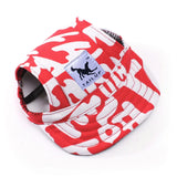 Canvas Dog Baseball Hat with Ear Holes, Adjustable Cap S to XL