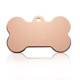 Personalized Bone Shaped Dog Tag, Engraved Stainless Steel