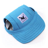 Canvas Dog Baseball Hat with Ear Holes, Adjustable Cap S to XL