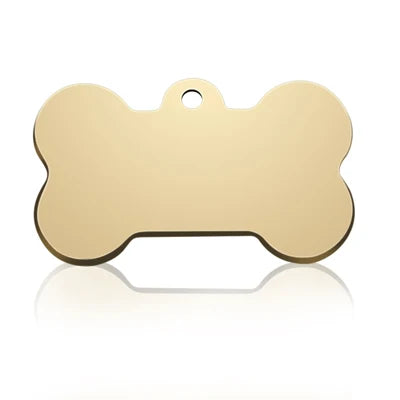 Personalized Bone Shaped Dog Tag, Engraved Stainless Steel
