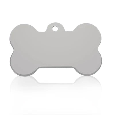 Personalized Bone Shaped Dog Tag, Engraved Stainless Steel