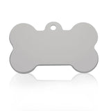 Personalized Bone Shaped Dog Tag, Engraved Stainless Steel