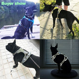 Padded Reflective Dog Harness Vest with Quick-Release Buckles