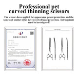 Curved Chunkers and Thinners for Dog Grooming, 7 or 7.5 Inch