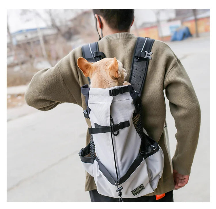 Breathable Nylon Motorcycle Dog Backpack Carrier in 4 Sizes up to 33 lb