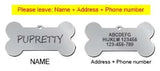 Personalized Dog ID Tag, Engraved Stainless Steel Bone