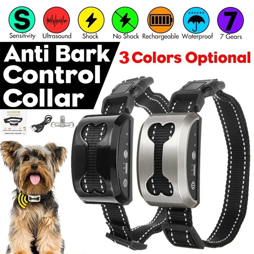 Rechargeable Bark Collar for Dogs with Beep and Static Modes