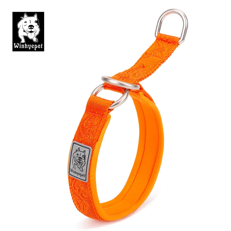 Padded Martingale Dog Collar, Reflective Nylon for Training