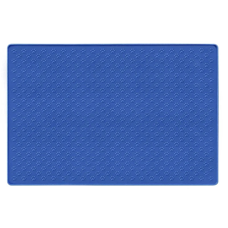 Silicone Dog Food Mat with Raised Edge, Waterproof