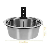 Stainless Steel Hanging Dog Bowl for Cages Dog Feeder