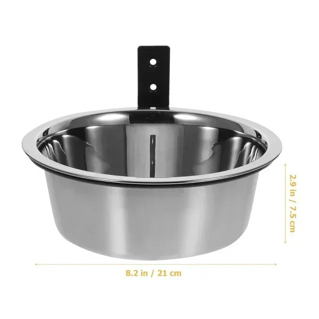 Stainless Steel Hanging Dog Bowl for Cages Dog Feeder