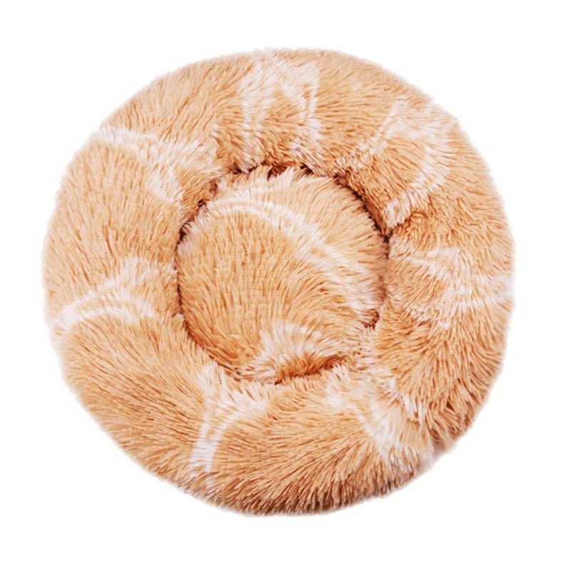 Machine Washable Donut Dog Bed, Plush Round Bed in 6 Sizes