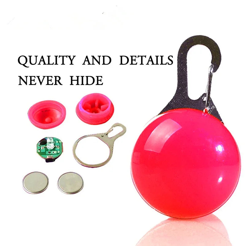 LED Dog Collar Light Pendant with 3 Modes, 6 Colors