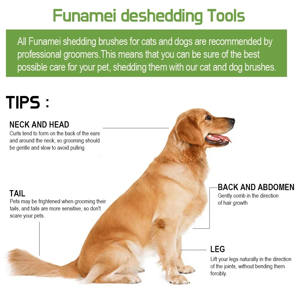 Dog Deshedding Brush for Undercoat, Long and Short Hair