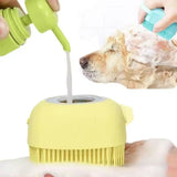 Silicone Dog Bath Brush with Shampoo Dispenser