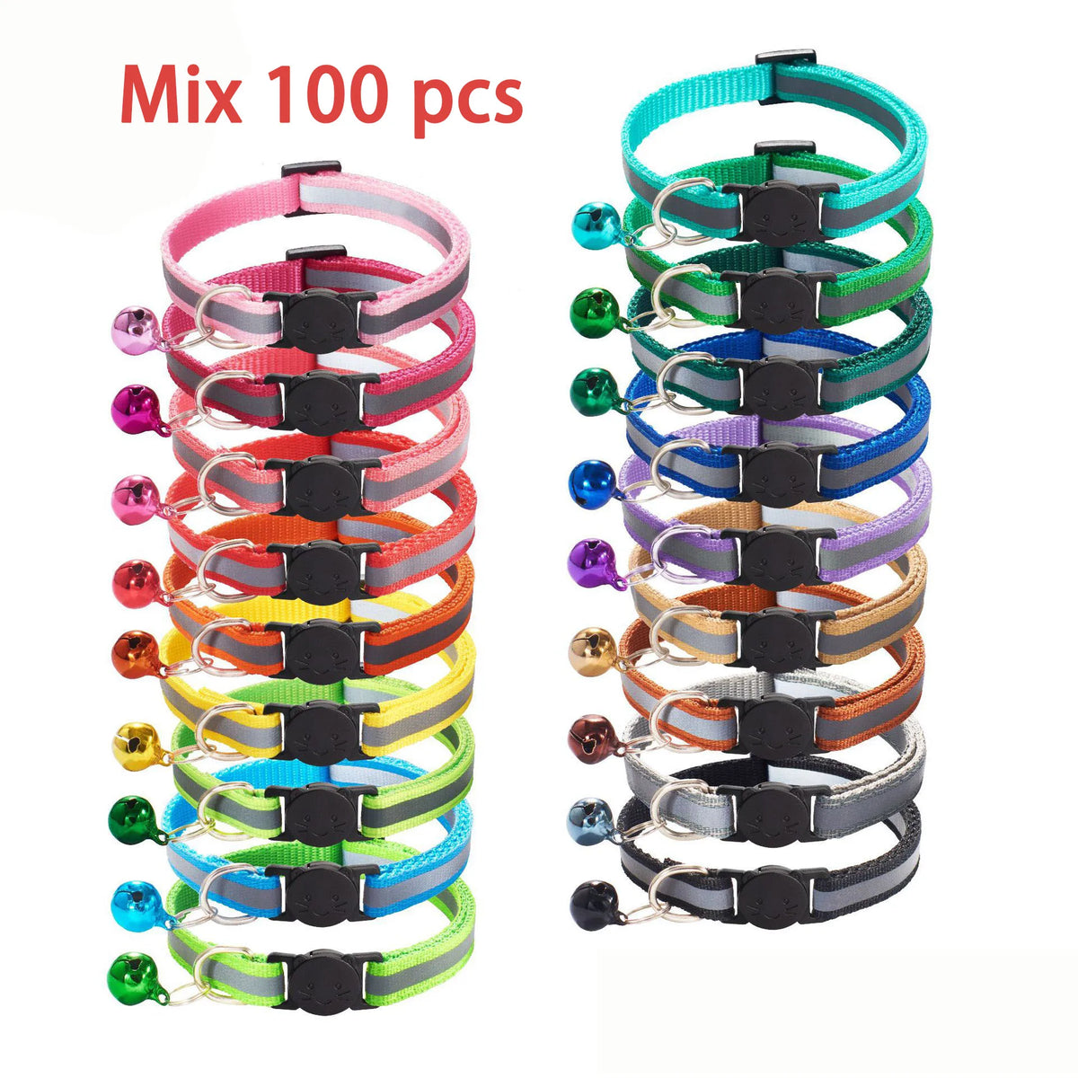 Adjustable Puppy Collar with Small Bell, 7.5 to 12.6 in