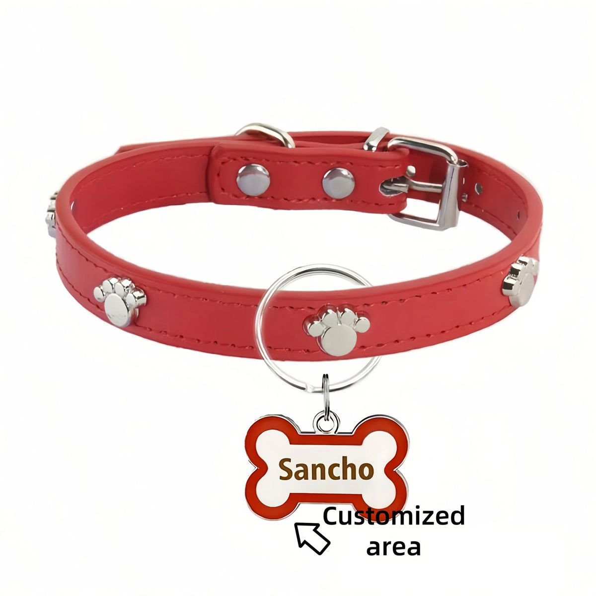 Custom Puppy Collar and Name Tag Set, Double-Sided Engraving