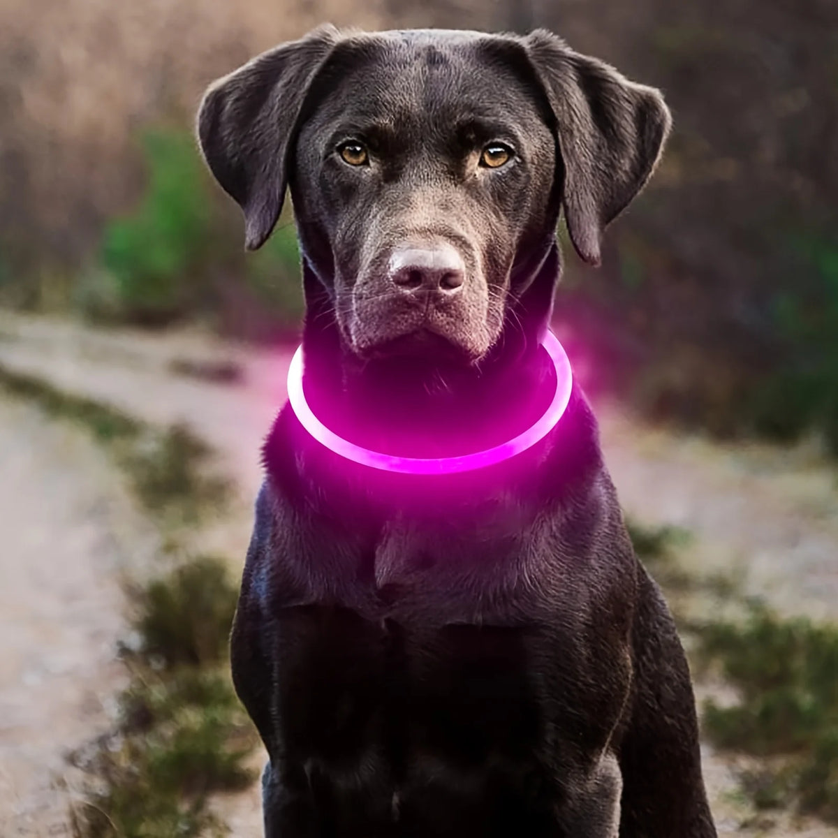 Rechargeable LED Dog Collar, Cut-to-Fit Light-Up Ring