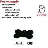 Bone Shaped Dog ID Tags, 2-Pack with Two-Sided Engraving