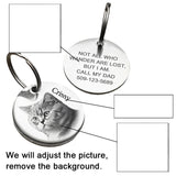 Custom Photo Dog Tag, Personalized Pet Tag with Your Dog's Picture