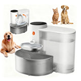 Cordless Pet Water Dispenser with Stainless Steel Bowl