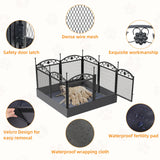 8 Panel Metal Dog Playpen with Waterproof Whelping Pad