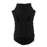 Classic Knit Dog Sweater for Small Dogs in 5 Solid Colors